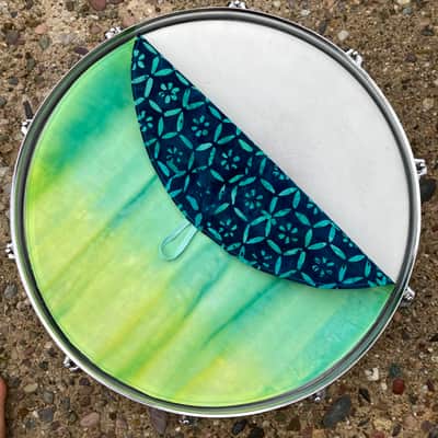 14" reversible Drum Bunny cotton drum cover - partial mute - dampener - compare to Big Fat Snare Drum Quesadilla, Drum Tortilla image 3