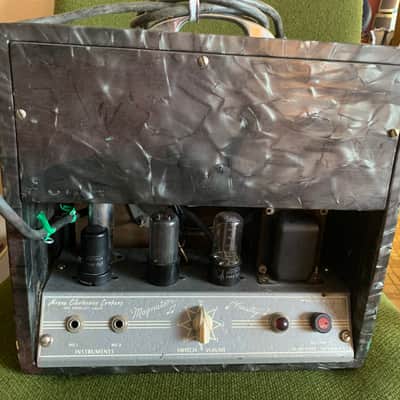 Magnatone Varsity Lap Steel and Amp Set 1950 Grey Pearloid image 10