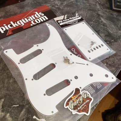 White 3 Ply Stevie Ray Vaughan SRV Stratocaster Pickguard/Backplate Set Made In USA image 1