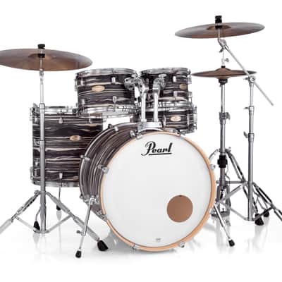 Pearl Decade Maple Artisan Limited Edition 5-pc. Shell Pack With All Maple Shells, Satin Lacquer Finish Black Satin Marble image 1