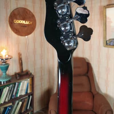 MUSIMA 1655 В Vintage BASS GUITAR RARE USSR Hollow Semi body image 9