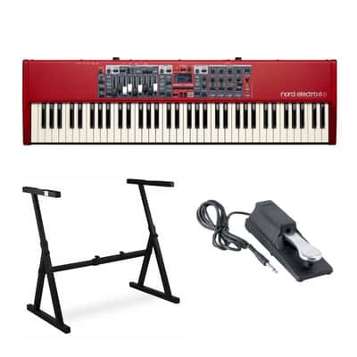 Nord Electro 6D 73-Key Semi-Weighted Action Keyboard with Nine Drawbars Bundle Includes Knox Z-Style Stand and Sustain Pedal image 1
