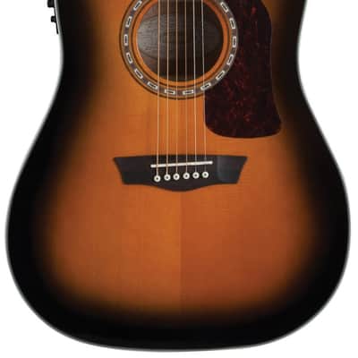 Washburn HD10SCETB-O Heritage 10 Series Acoustic Cutaway Guitar Tobacco Burst Gloss image 3
