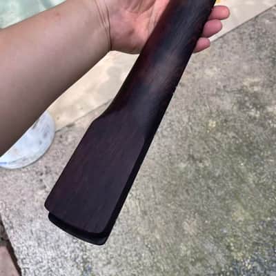 1 Large headstock 25.5 inch 22 frets wenge guitar neck hole 10mm Satin wenge fingerboard image 6