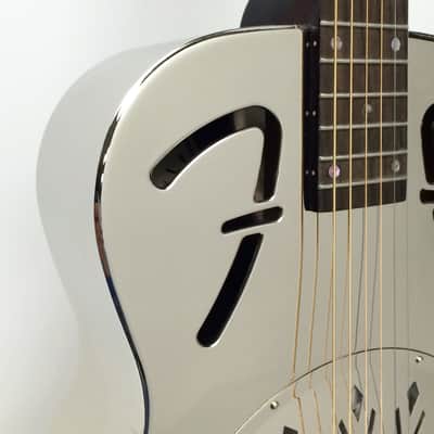 Fender FR-55 Hawaiian Resonator Acoustic Guitar - Nickel image 3