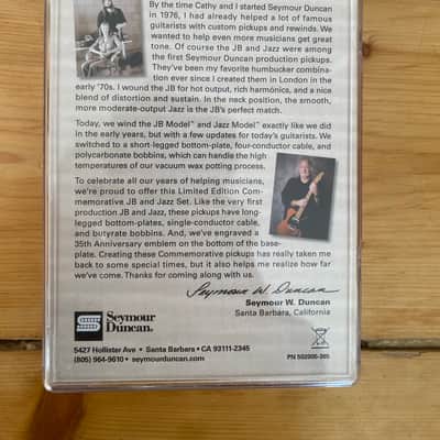 Seymour Duncan JB / Jazz Set 35th Anniversary image 4