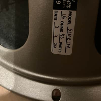 Weber Silver Bell Alnico 12” 16 ohm 50 watts image 2