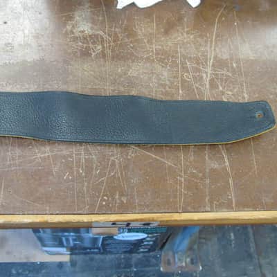 Italia Leather Straps Guitar Strap 2.5" Black Leather Excellent Condition image 3