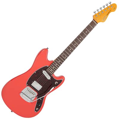 Vintage REVO Series 'Colt' HS Duo Electric Guitar ~ Firenza Red image 1