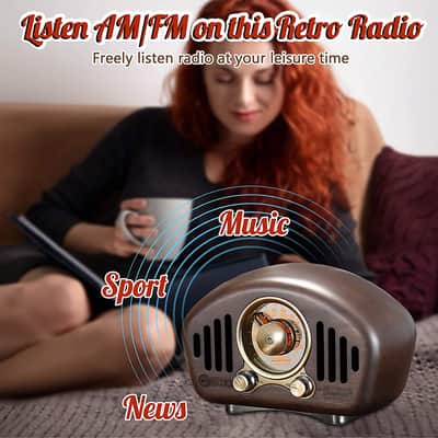 Vintage Radio-Walnut wooden image 6