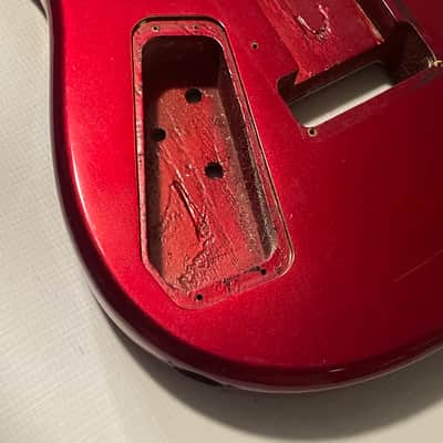 1983 Matsumoku Era Made in Japan Kramer Focus 2000 Candy Apple Red Guitar Body Floyd Ready image 19