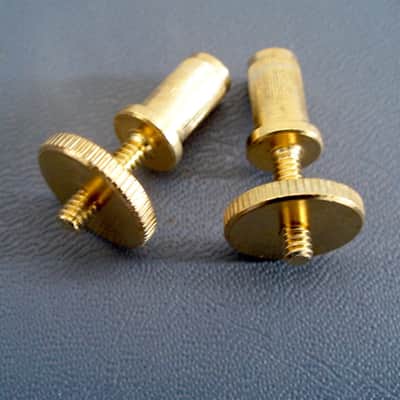 Gibson soft brass thumbwheels and posts adapters for ABR-1 bridge MK3 Les Paul Royal Mount 2026 - Gold image 3