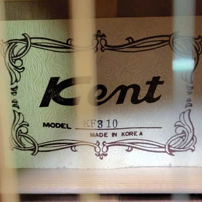Vintage RARE 1978 Kent Model KF310 Korea Acoustic Guitar Pro Setup New Strings Semi Hard Shell Light Weight Case image 5