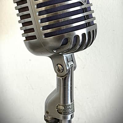Gorgeous 1950's Shure/Bogen U10X Dynamic Microphone, works, w/cable, stand (55) imagen 9