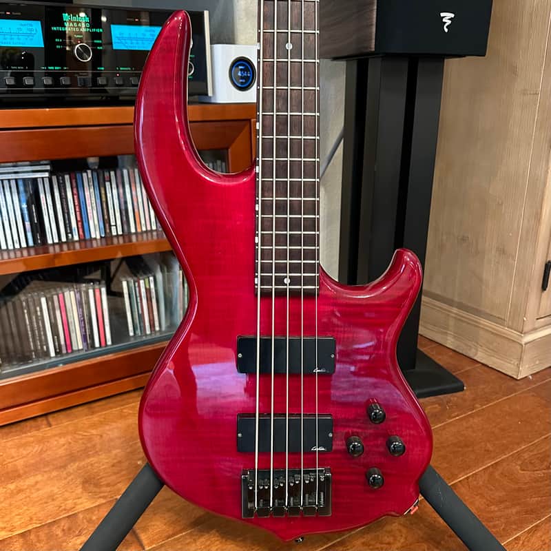 Conklin GT-5 Bass Guitar Late 90s Red Grain image 1