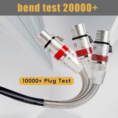 XLR Cables 50FT Long 1 Pack, Heavy Duty Oxygen-Free Copper 3-Pin Balanced Shielded XLR Male to Female Microphone Cable for Recording Studio Speaker, PA Systems, Audio Mixer and More image 5