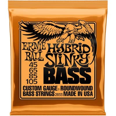 ERNIE BALL 2833 Slinky Bass Hybrid 45-105 Nickelwound Steel. Saiten 4-String für Bass image 1