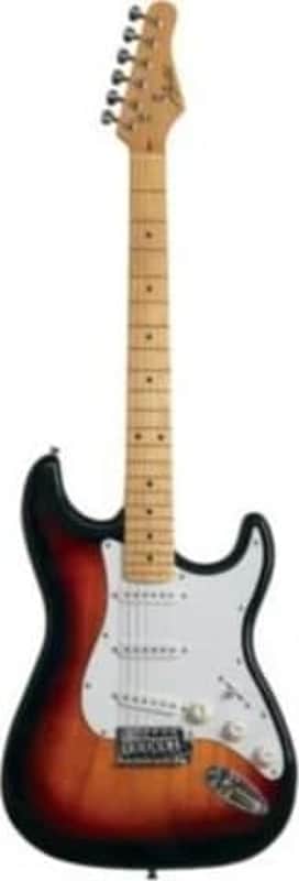 Austin Classic Double Cutaway Electric Guitar, Sunburst image 1