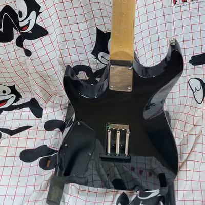 Zion 3 pickup guitar, 1980's/90's quilt top, birdseye neck, amberburst, HC image 9