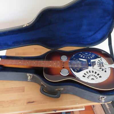 '79 Dobro model 60D square neck resonator guitar, original case, plus accessories image 1