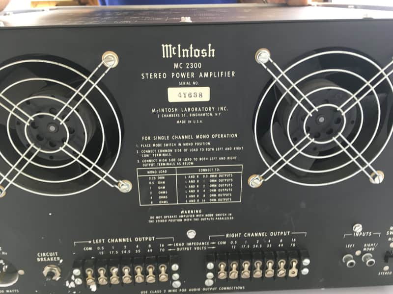 McIntosh MC2300 300-Watt Stereo Solid State Power Amplifier image 3