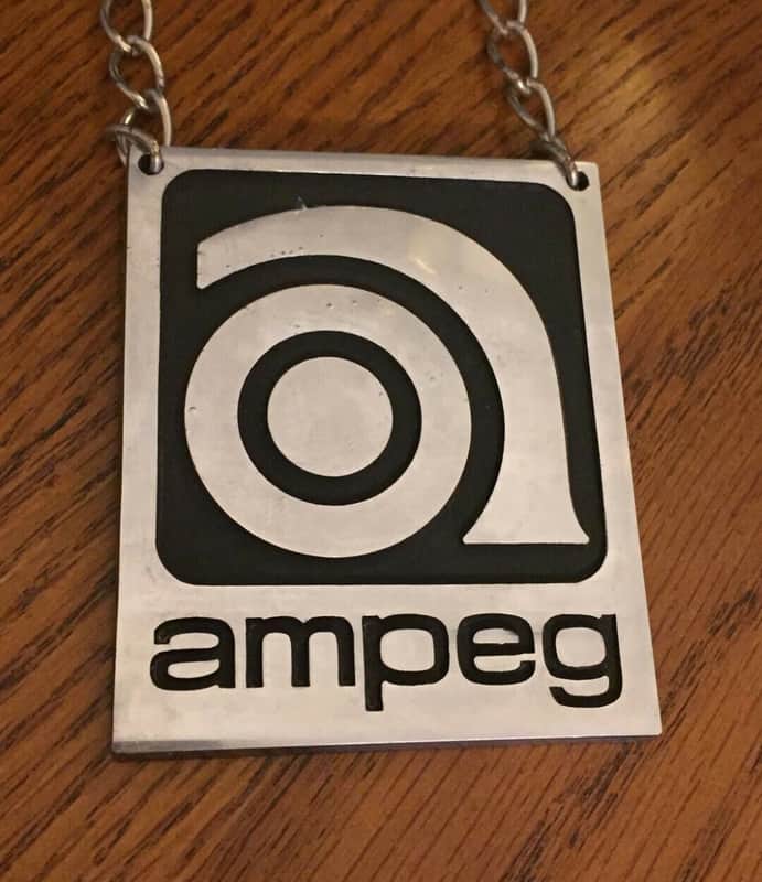 1968 Ampeg Medallion Vintage ORIGINAL Very Rare - Silver Metal (ONE) image 1