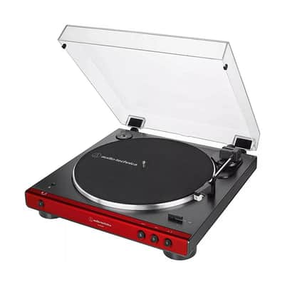 Audio-Technica AT-LP60XBT-RD Stereo Turntable with Bluetooth, Red and Black image 6