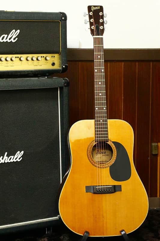 1970's made Vintage Acoustic Guitar Greco Gneco logo F-140 Made in