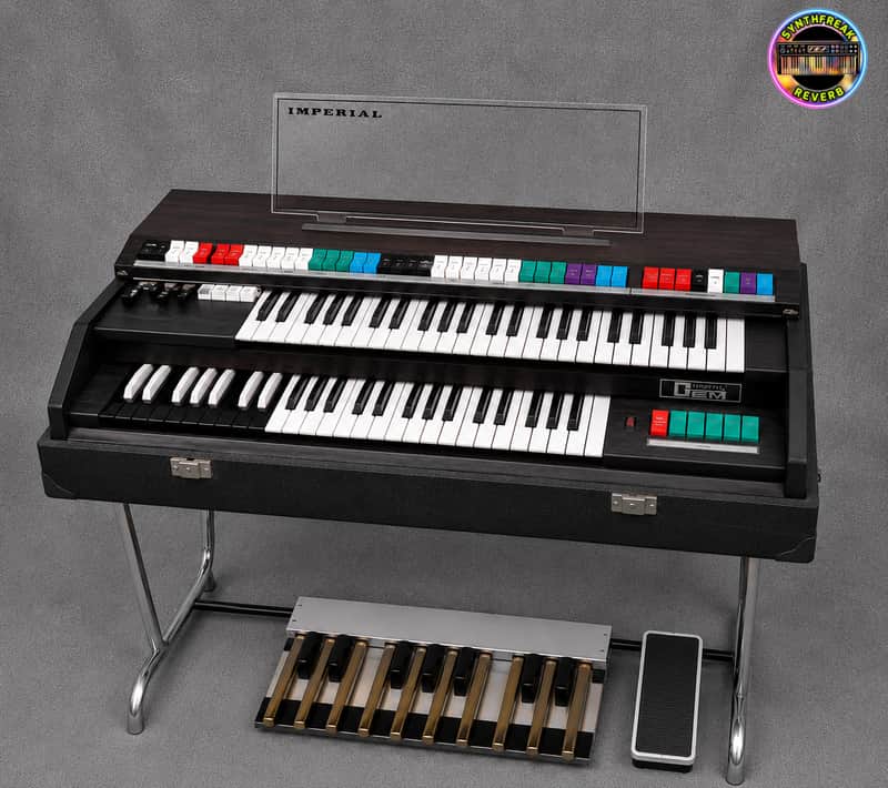 GEM Imperial Duo ✅ Rare Vintage Italian Dual-Manual Combo Organ ✅ Iconic 70s Transistor Warmth & Percussive Versatility ✅ Fully Checked & Cleaned ✅ Striking Wood-Grain Aesthetic ✅ Worldwide Shipping image 1