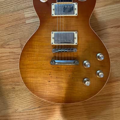 Unbranded Single Cutaway Heavily Aged Guitar Chibson w/Upgrades image 2