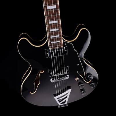 Pre-Owned D’Angelico Premier DC Semi Hollowbody Black With Gig Bag image 3