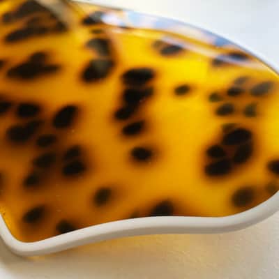Epiphone Triumph arch-top guitar pickguard yellow/amber polka dot acrylic image 2