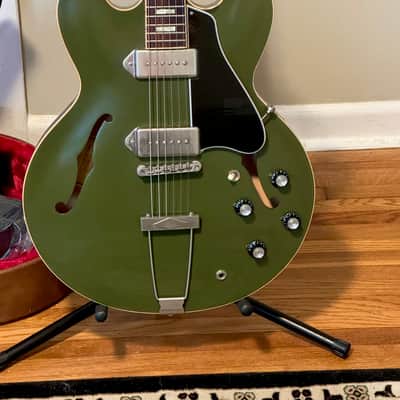 Gibson Memphis Limited Edition ES-330 2018 - Olive Drab Green VOS image 1