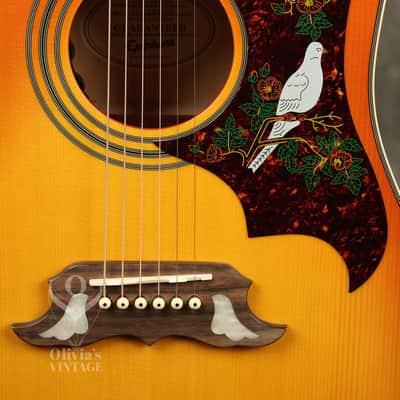 2013 Epiphone Dove Pro/Studio Dreadnought Flattop Acoustic Violin Burst image 5