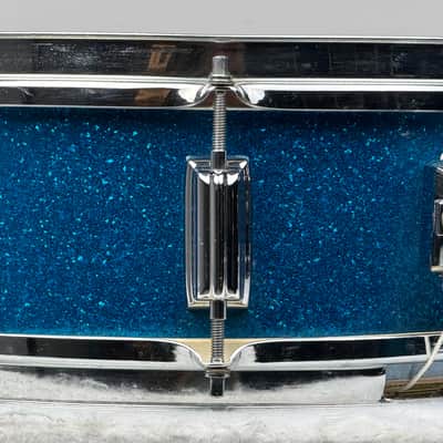 Rogers 5x14" Luxor Cleveland-Era Snare Drum - Blue Sparkle #13574 image 2