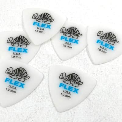 Dunlop Guitar Picks Flex Triangle 6 Pack 1.00 MM Light (456P1.0)
