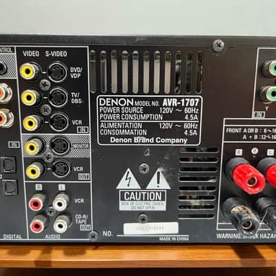 Denon AVR-1707 Receiver HiFi Stereo 7.1 Channel Audiophile Phono Multi Zone AVR image 6