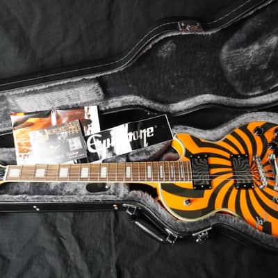 Epiphone Les Paul Custom Zakk Wylde Signature 2008 – Buzzsaw Orange, Signed, EMG ZW Set Limited BUZZSAW CHROME image 2