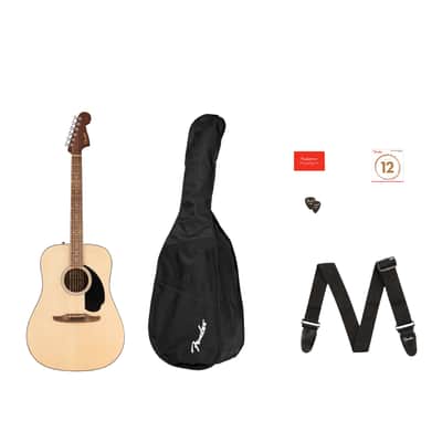 Fender California Standard Redondo Pack Spruce Top Sapele Back and Sides Black Pickguard Slim C Neck Walnut Fingerboard (Natural) image 1