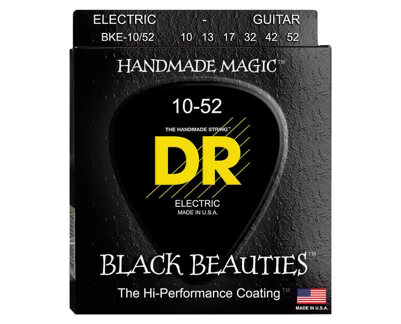 DR BKE-10 Black Geauty Coated Electric Guitar Strings - Big N Heavy (10-52) image 1