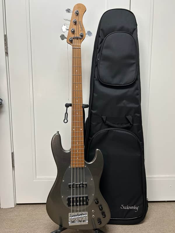 Sadowsky MetroExpress 21 Fret Vintage M/J Bass 5 String Maple Fretboard - Silver Metallic image 1