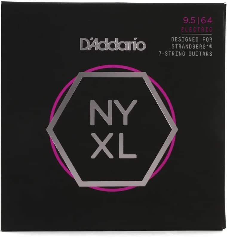 D'Addario NYXL Nickel Wound 7-String Electric Guitar Strings | Strandberg Custom Light | 9.5-64 image 1