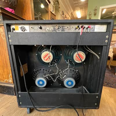 Vintage 1980 Fender Super Reverb Silverface 70 W 4x10" Guitar Combo Tube Amplifier w foot switch image 15