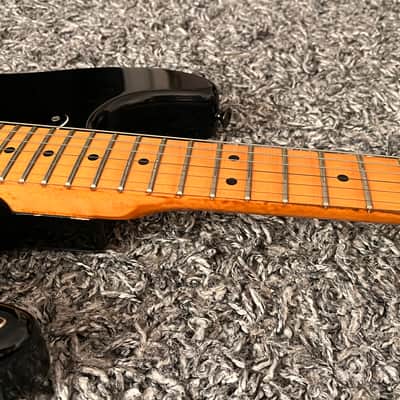 1987 MIJ Charvel by Jackson Model 1A SSS Maple Fretboard Gloss Black image 5