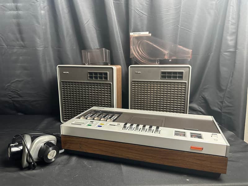 [EXTREMELY RARE] Vintage Philips N2408 Cassette Tape Deck with Original Speakers, Headphones and Optional “Ski Slope” Tape Loader image 1