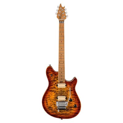 EVH Wolfgang Special QM 6-String Right-Handed Electric Guitar with Basswood Body and Baked Maple Fingerboard (Tiger Eye Glow)