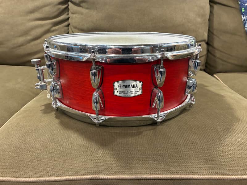 Yamaha TMS1455 Tour Custom 14x5.5" Snare Drum 2020 - Present - Candy Apple Satin image 1