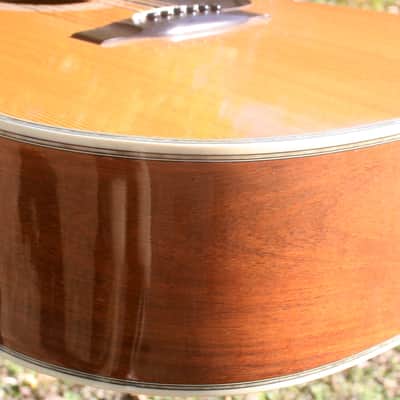 1975 Yairi YW-600 Dreadnought Guitar New Jacaranda Natural+Vintage Flight Case image 11