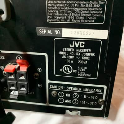 JVC RX-7010VBK 5.1 Home Theater A/V Receiver Audio Video Control *TESTED WORKS* image 13