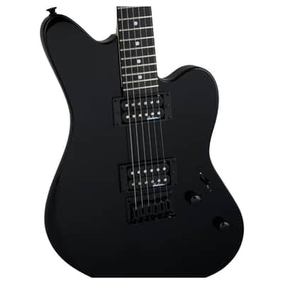 Jackson JS Series Surfcaster JS22 HT 6-String Right-Handed Electric Guitar with Poplar Body, Bolt-On Maple Neck, and Amaranth Fingerboard (Gloss Black) image 4